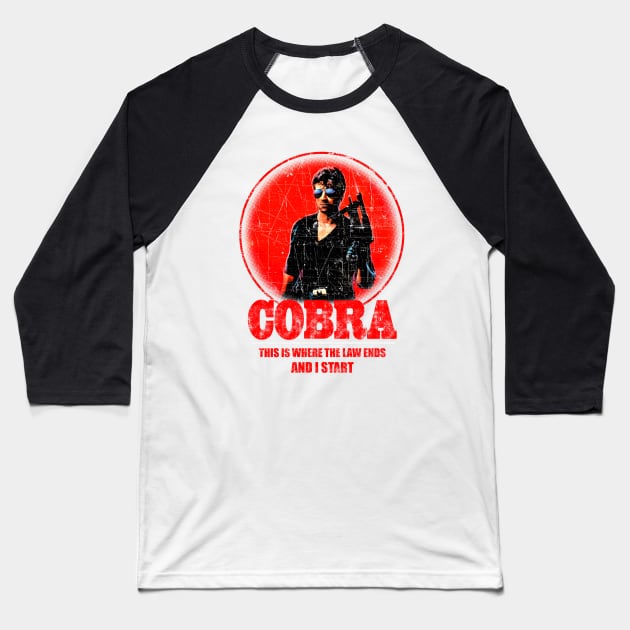 Cobra Movie Retro Baseball T-Shirt by senart